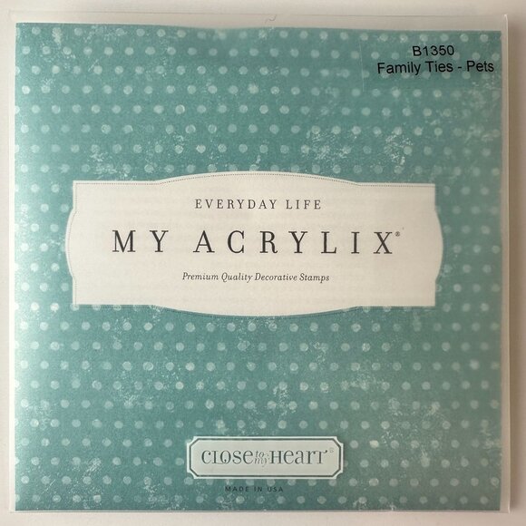 My Acrylix Family Ties - Pets Decorative Stamps b1350 - Picture 2 of 2